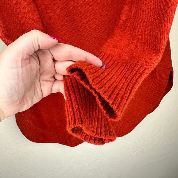 Anthropologie Georgia Cowl Neck Long Sleeve Rust Knit Tunic Sweater Top Small - Picture 8 of 16